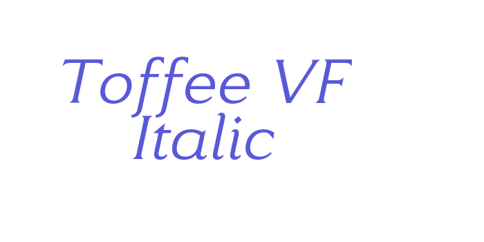 Toffee VF Italic Font Download