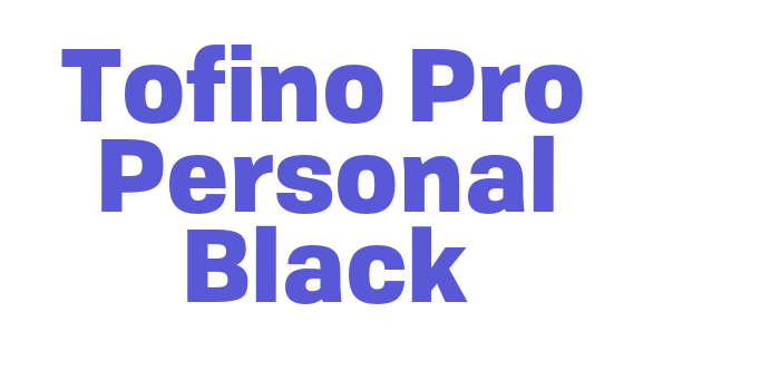 Tofino Pro Personal Black Font Download