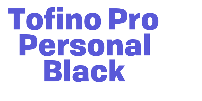 Tofino Pro Personal Black Font