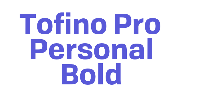 Tofino Pro Personal Bold Font Download