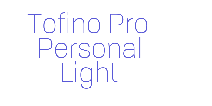 Tofino Pro Personal Light Font Download