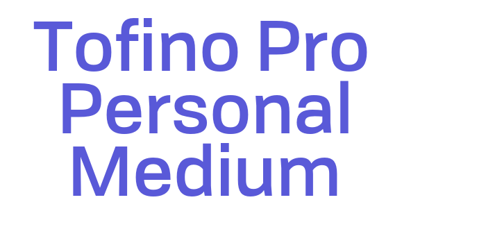 Tofino Pro Personal Medium Font