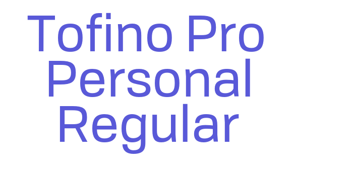 Tofino Pro Personal Regular Font