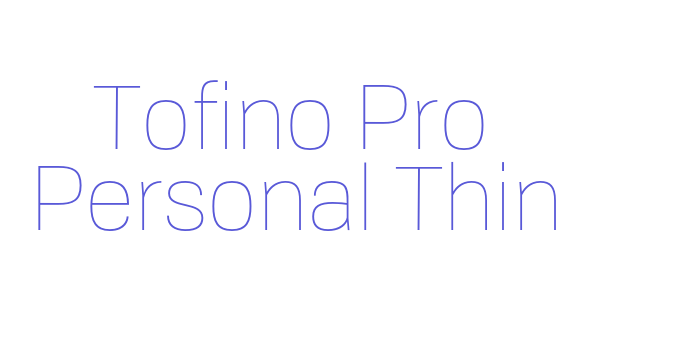 Tofino Pro Personal Thin Font Download