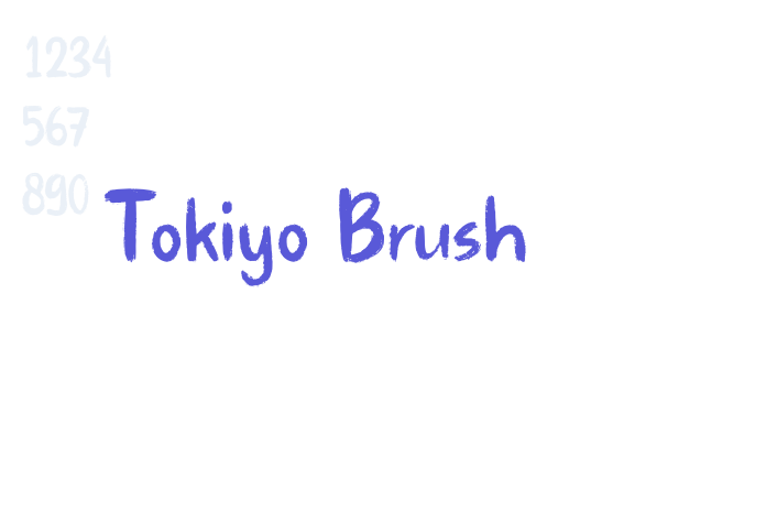 Tokiyo Brush font free