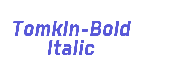 Tomkin-Bold Italic Font Download