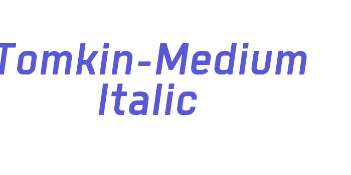 Tomkin-Medium Italic Font Download