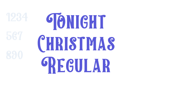 Tonight Christmas Regular font free