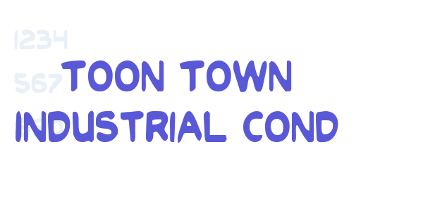 Toon Town Industrial Cond font