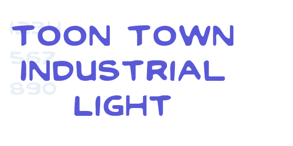 Toon Town Industrial Light font