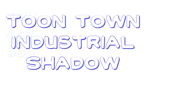 Toon Town Industrial Shadow font