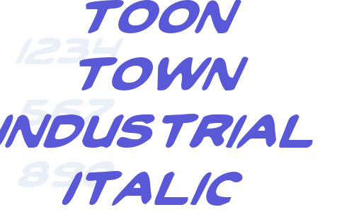 Toon Town Industrial Italic Font Download