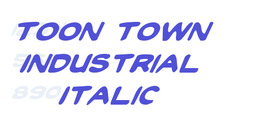 Toon Town Industrial Italic-font-download