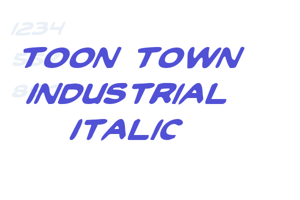 Toon Town Industrial Italic