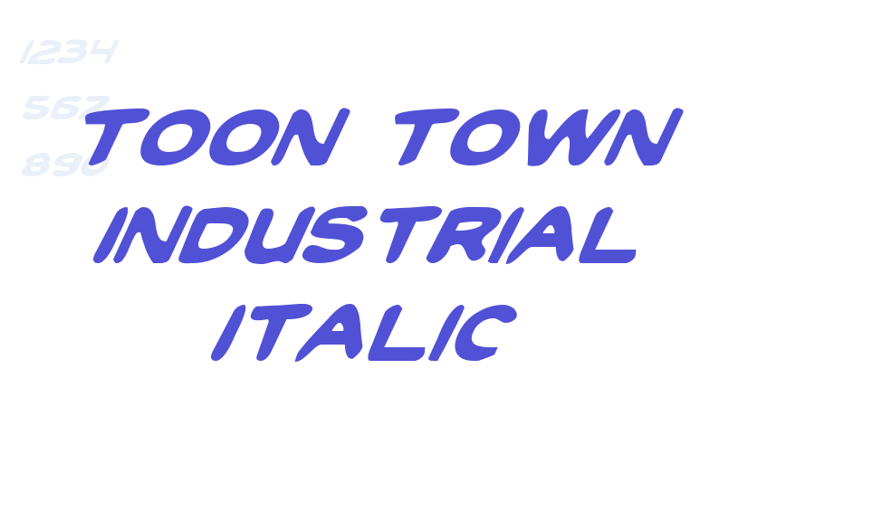 Toon Town Industrial Italic-font-download