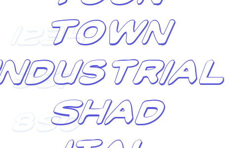 Toon Town Industrial Shad Ital Font Download