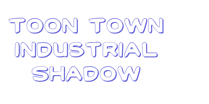 Toon Town Industrial Shadow Font Download