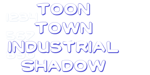 Toon Town Industrial Shadow-font-download