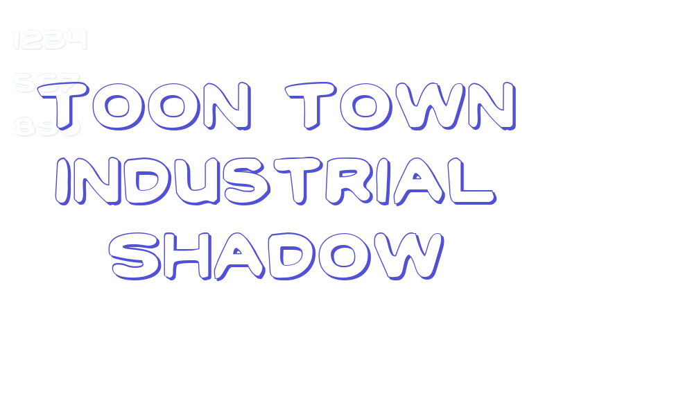 Toon Town Industrial Shadow-font-download