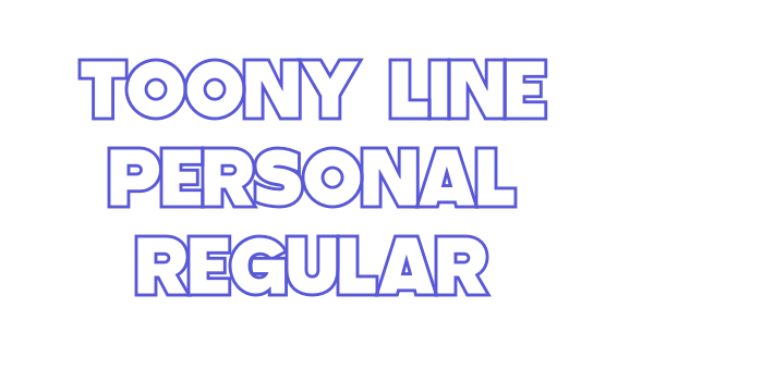 Toony Line PERSONAL Regular Font Download