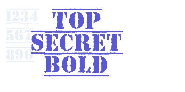 Top Secret Bold font free