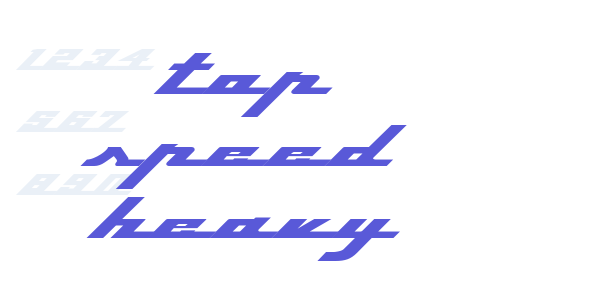 Top Speed Heavy font free