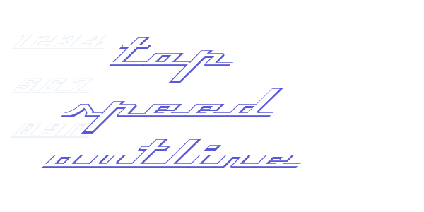 Top Speed Outline font free