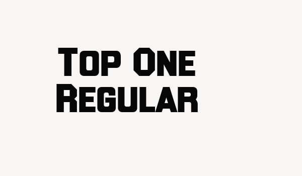 Top One Regular Font