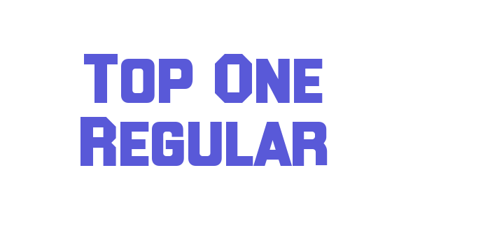 Top One Regular Font