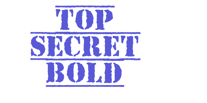 Top Secret Bold Font