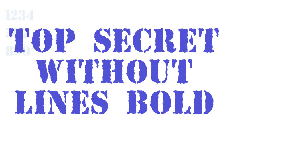 Top Secret Without Lines Bold-font-download