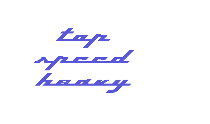 Top Speed Heavy Font Download