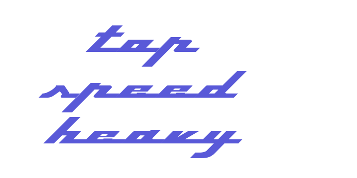 Top Speed Heavy Font