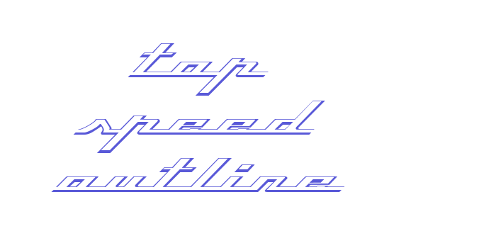 Top Speed Outline Font Download