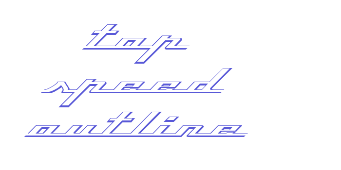 Top Speed Outline Font