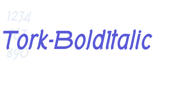 Tork-BoldItalic font free