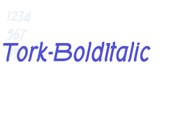 Tork-BoldItalic Font Download