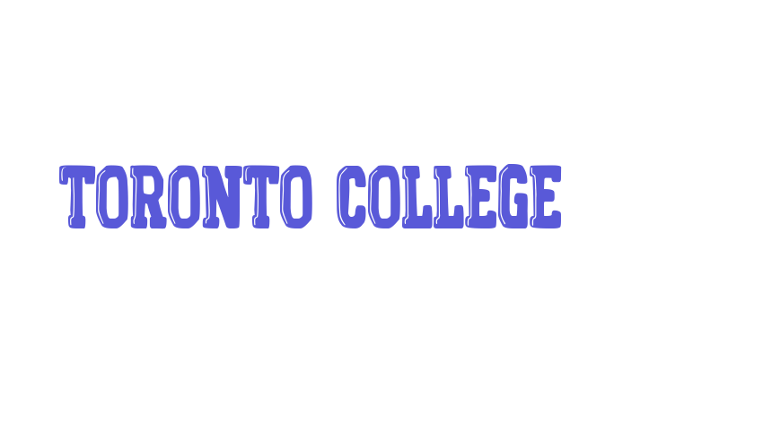 Toronto College Font