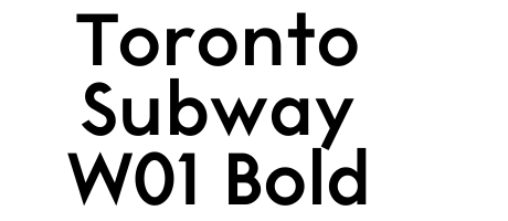 Toronto Subway W01 Bold