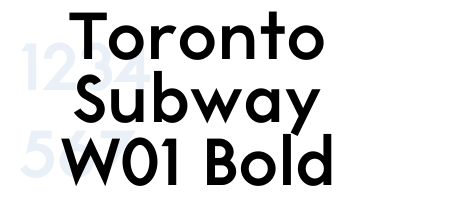 Toronto Subway W01 Bold