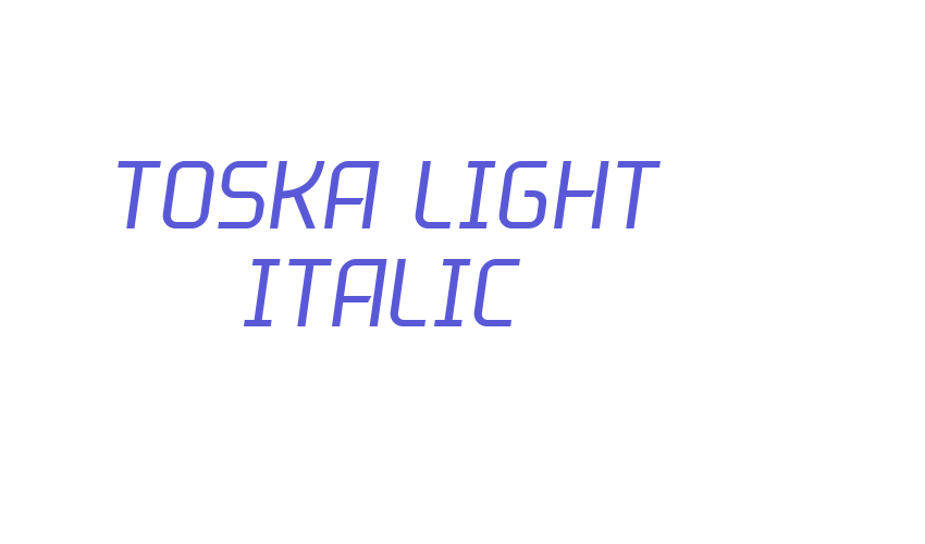 Toska Light Italic Font Download