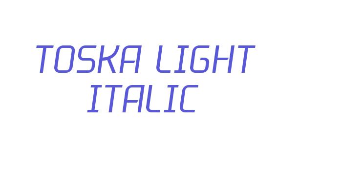 Toska Light Italic Font Download