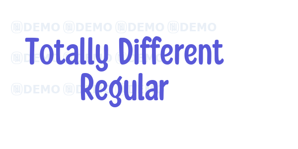 Totally Different Regular font free