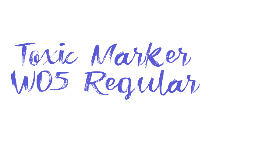 Toxic Marker W05 Regular Font Download