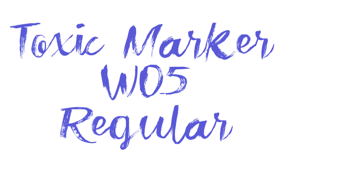 Toxic Marker W05 Regular Font Download