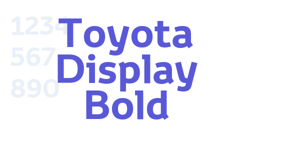 Toyota Display Bold font free