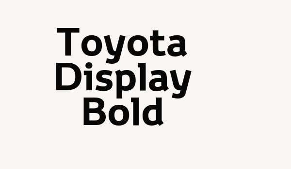 Toyota Display Bold Font