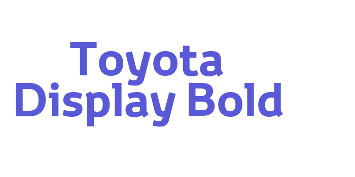 Toyota Display Bold Font Download