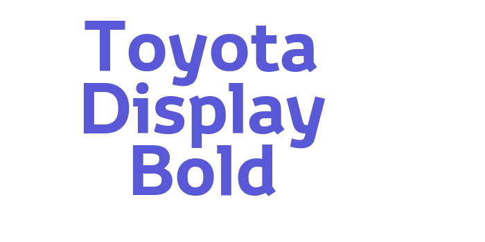 Toyota Display Bold Font