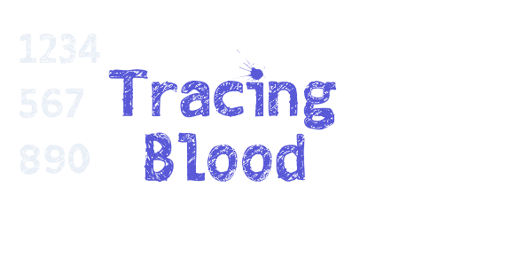 Tracing Blood font free